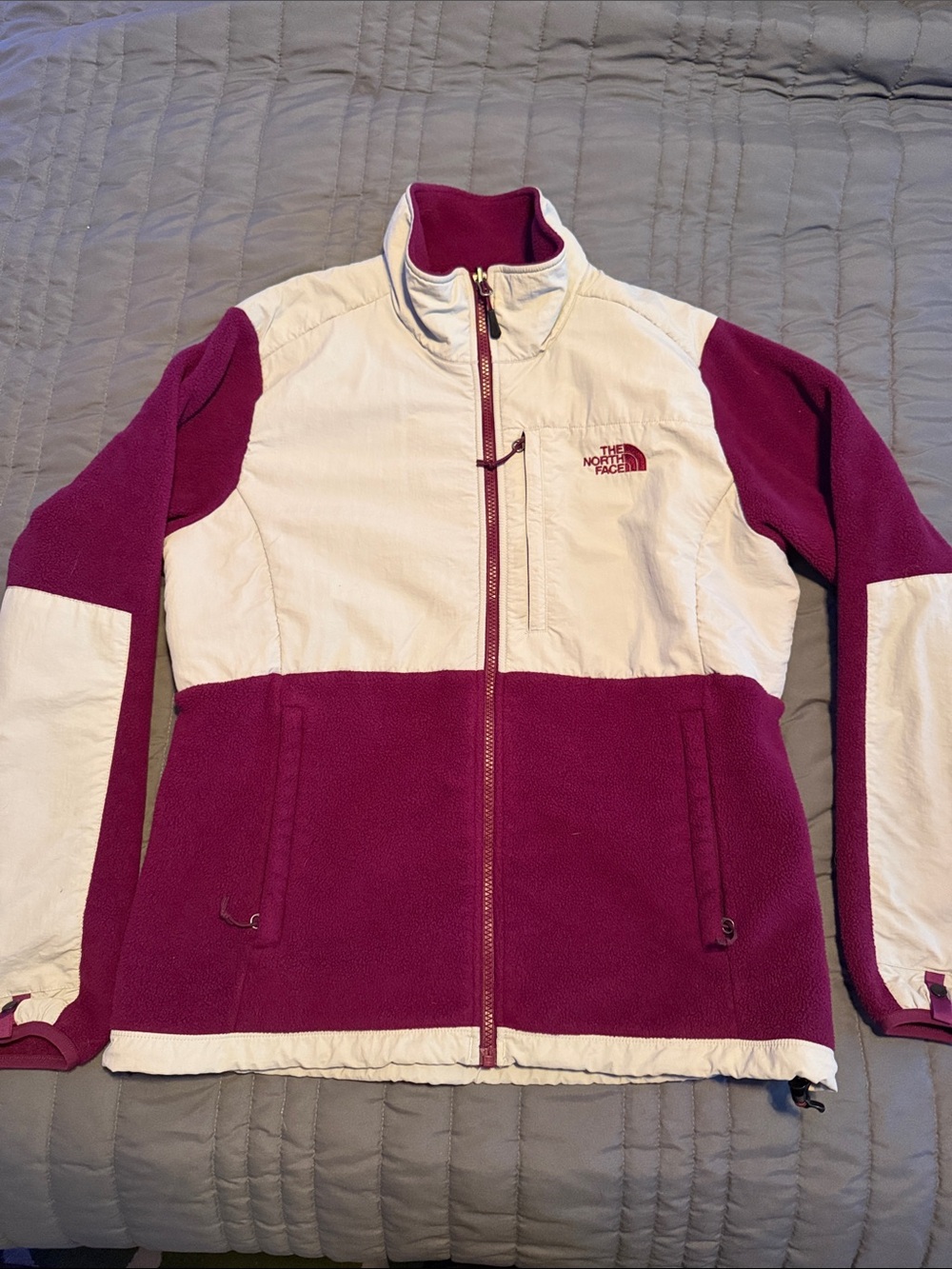 The North Face Two-Tone Fleece Jacket - Berry & White